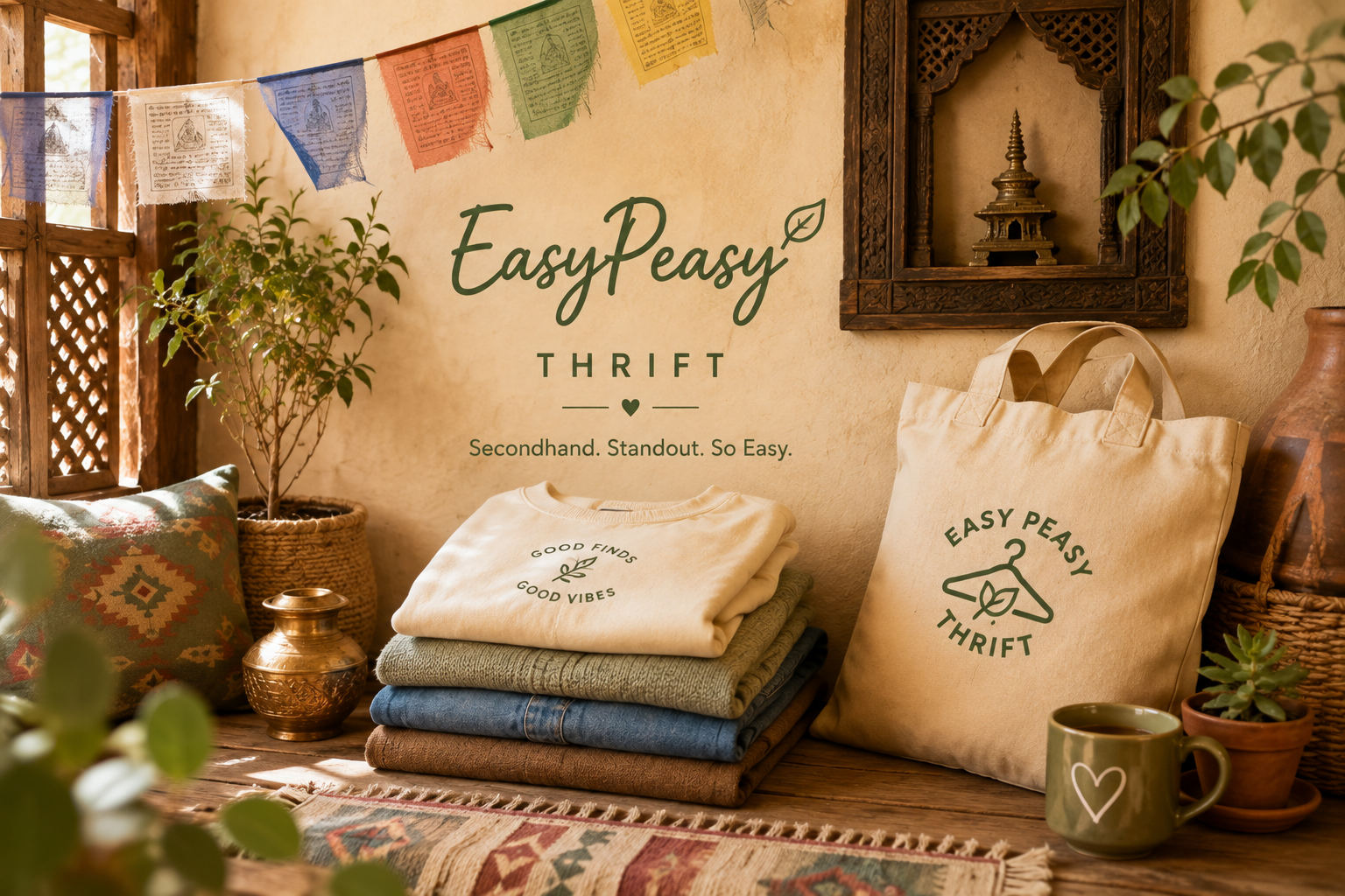 Beautiful pre-loved clothing selected for EasyPeasy Thrift